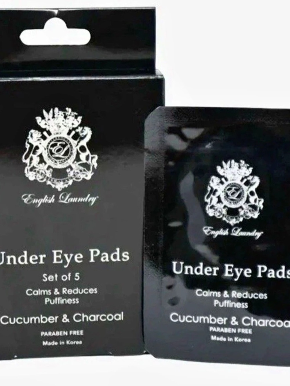 English Laundry Cucumber & Charcoal Under Eye Pads Set of 5